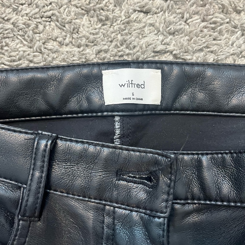 Size 6 black Artizia Melina Leather Pant - Picture 5 of 7